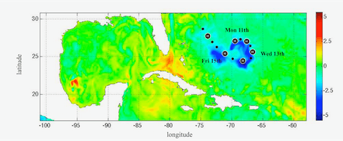 The Hurricane JOSE fingerprint on the OCEAN