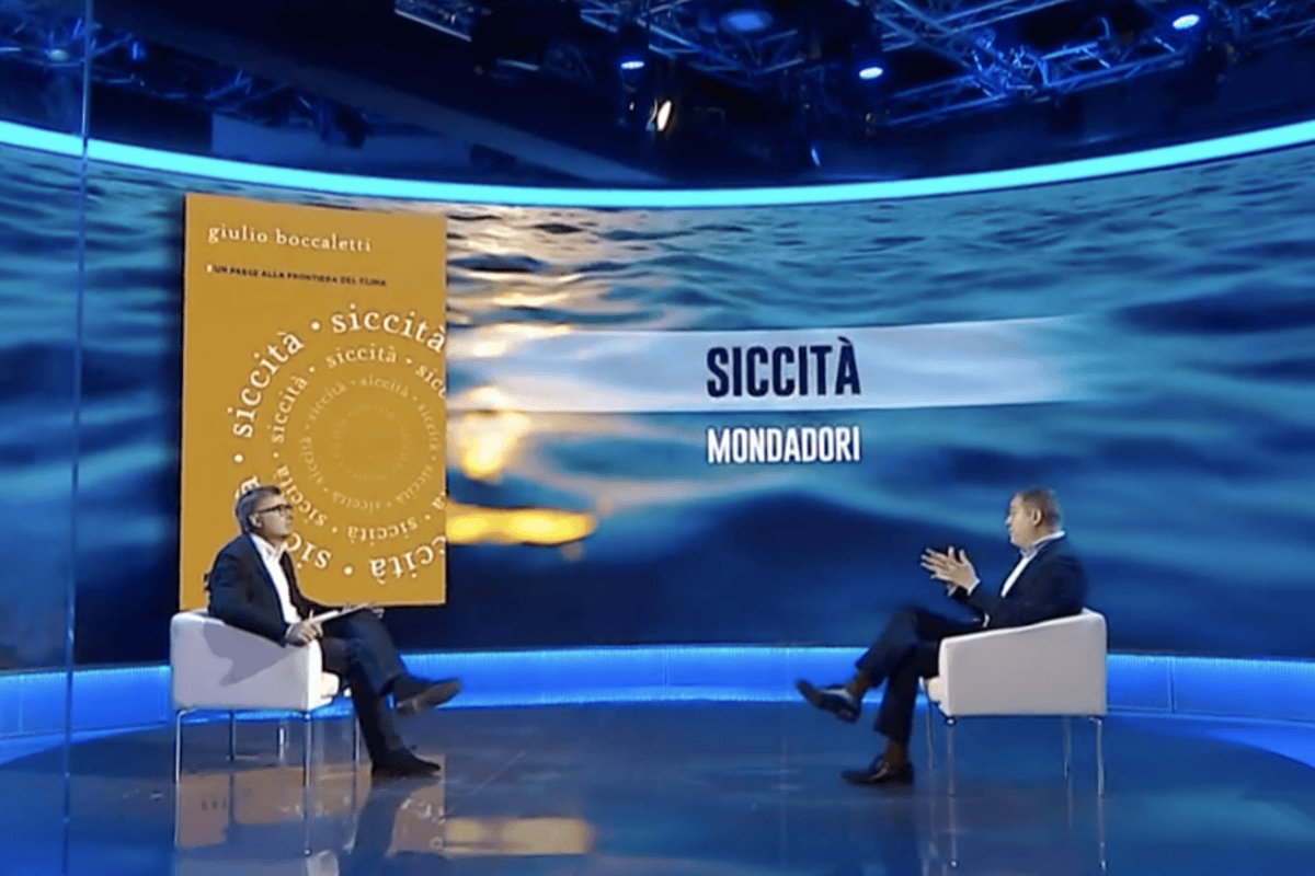 Extreme events: Giulio Boccaletti presents his latest book “Siccità” on Italian TV