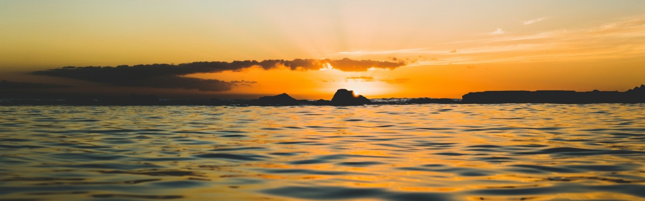 sunset on sea