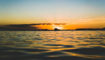 sunset on sea