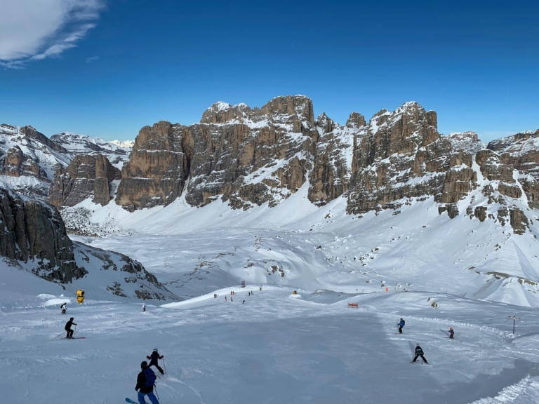 The ski slopes of the Milan-Cortina Olympics