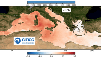 Mediterranean temperature anomalies