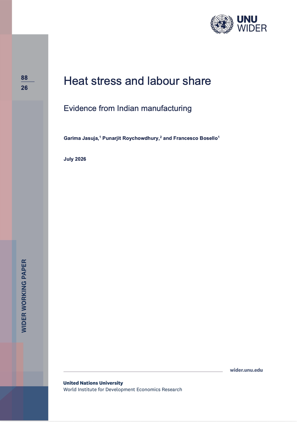 Heat stress and labour share: evidence from Indian manufacturing - CMCC