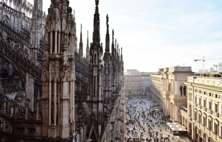 a view of Milan's cathedral